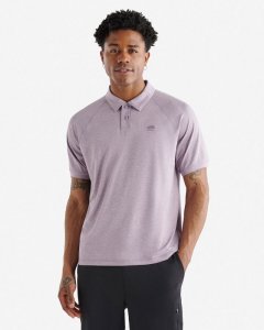 Roots Renew Short Sleeve Polo - LAVENDER MIST PEPPER