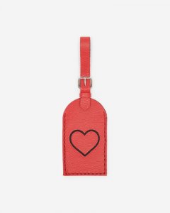 Roots Heart Luggage Tag Cervino - RACING RED/BLACK
