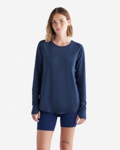 Roots Renew Long Sleeve Top - NAVY BLAZER MIX