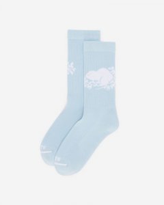 Roots Adult Cooper Beaver Sock - CLEAR SKY BLUE