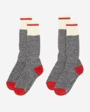 Roots Adult Roots Warm Cabin Pop Sock 2 Pack - MEDIUM GREY MIX