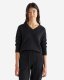 Roots Bowen High V-Neck Sweater - BLACK