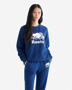 Roots Organic Original Crew Sweatshirt - TRUE NAVY