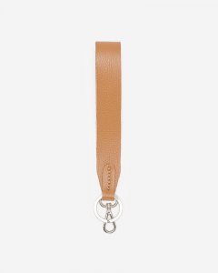 Roots Wide Wristlet Keychain Cervino - TAN/POWDER PINK