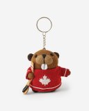 Roots Hockey Beaver Keychain - GRIZZLY BROWN