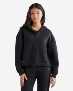 Roots Recover Essential Interlock Full Zip Hoodie - BLACK