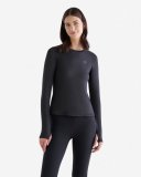 Roots Renew Fitted Long Sleeve Top - BLACK