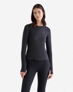 Roots Renew Fitted Long Sleeve Top - BLACK