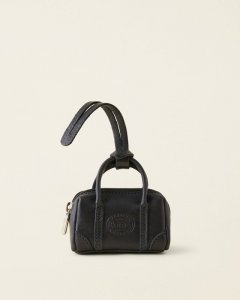Roots Upcycle Banff Bag Charm - BLACK