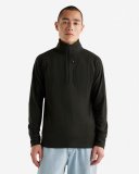 Roots Renew Microfleece Half Zip Stein - BLACK