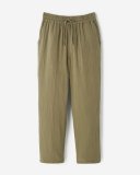 Roots Isla Cotton Gauze Pull On Pant - DEEP LICHEN GREEN
