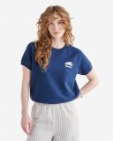 Roots Organic Cooper Short Sleeve Sweatshirt - TRUE NAVY