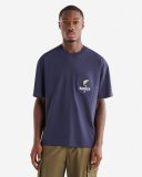 Roots Mens Wildlife Relaxed Pocket T-Shirt - NAVY BLAZER