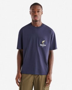 Roots Mens Wildlife Relaxed Pocket T-Shirt - NAVY BLAZER