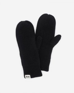 Roots Cozy Knit Mitten - BLACK