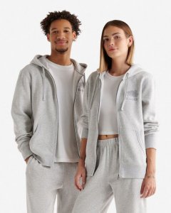 Roots Organic Original Full Zip Hoodie - ATHLETIC GREY MIX