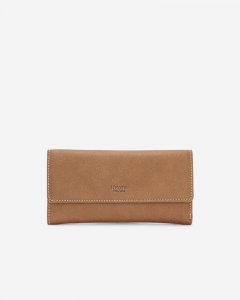 Roots Medium Trifold Clutch Tribe - NATURAL