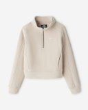 Roots Cloud Fleece Half Zip Sweatshirt - SILVER LINING