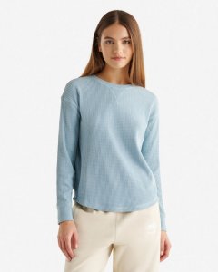 Roots Waffle Long Sleeve Top - ATLANTIC BLUE