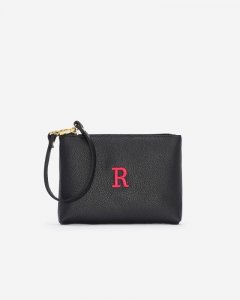 Roots Monogram Wristlet Black - R