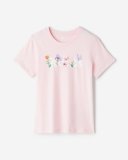Roots Womens Floral T-Shirt - STRAWBERRY SORBET