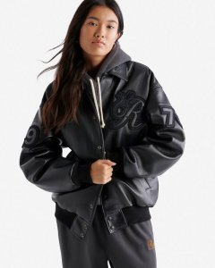 Roots Signature Varsity Jacket - BLACK