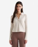 Roots Baby Waffle Polo Top - OATMEAL MIX