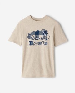 Roots Mens Cooper Plaid T-Shirt - FLAXSEED MIX