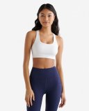 Roots Restore Stretch Sports Bra - WHITE