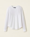 Roots Waffle Long Sleeve Top - WHITE