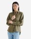 Roots Isla Cotton Gauze Shirt - DEEP LICHEN GREEN