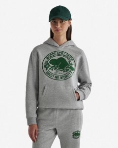 Roots Womens Heritage Beaver Hoodie - GREY MIX