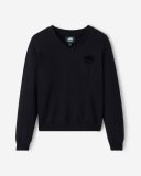 Roots Organic Cooper V-Neck Sweatshirt - BLACK