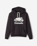 Roots Cooper Canada Kanga Hoodie - CHARCOAL BLACK