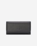 Roots Large Chequebook Clutch Prince - BLACK