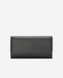 Roots Large Chequebook Clutch Prince - BLACK