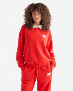 Roots Organic Cooper Relaxed Crew - CARDINAL RED