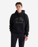 Roots Cooper Novelty Kanga Hoodie - BLACK