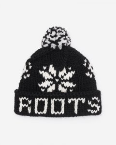 Roots Olivia Hand Knit Toque - BLACK