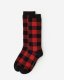 Roots Adult Park Plaid Sock - CABIN RED