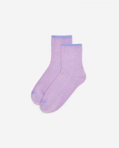 Roots Womens Cotton Ankle Sock - ORCHID PETAL MIX