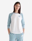 Roots Womens Organic Cooper Baseball T-Shirt - ATLANTIC BLUE