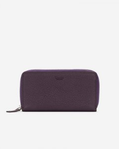 Roots Zip Around Clutch Cloud - DEEP PURPLE