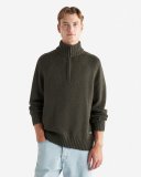 Roots Robson Relaxed Half Zip Stein Sweater - VARSITY GREEN MIX