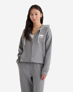 Roots Organic Original Relaxed Full Zip Hoodie - SALT & PEPPER