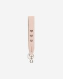 Roots Triple Heart Keychain Cervino - POWDER PINK/TAUPE