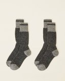 Roots Adult Roots Warm Cabin Pop Sock 2 Pack - BLACK MIX