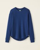 Roots Waffle Long Sleeve Top - TRUE NAVY