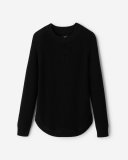 Roots Sycamore Shaker Crew Sweater - BLACK