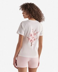 Roots Womens Cherry Blossom T-Shirt - EGRET